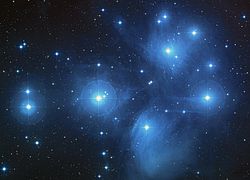 Picture of the Pleiades star cluster